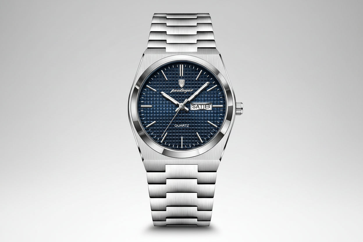 Fashionable Waterproof Calendar Watch with Glow-in-the-Dark Feature