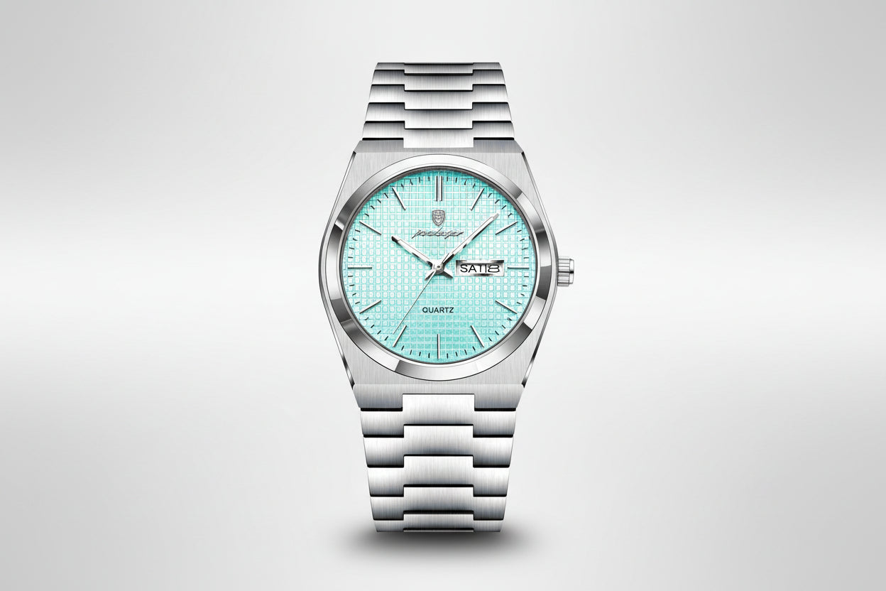 Fashionable Waterproof Calendar Watch with Glow-in-the-Dark Feature