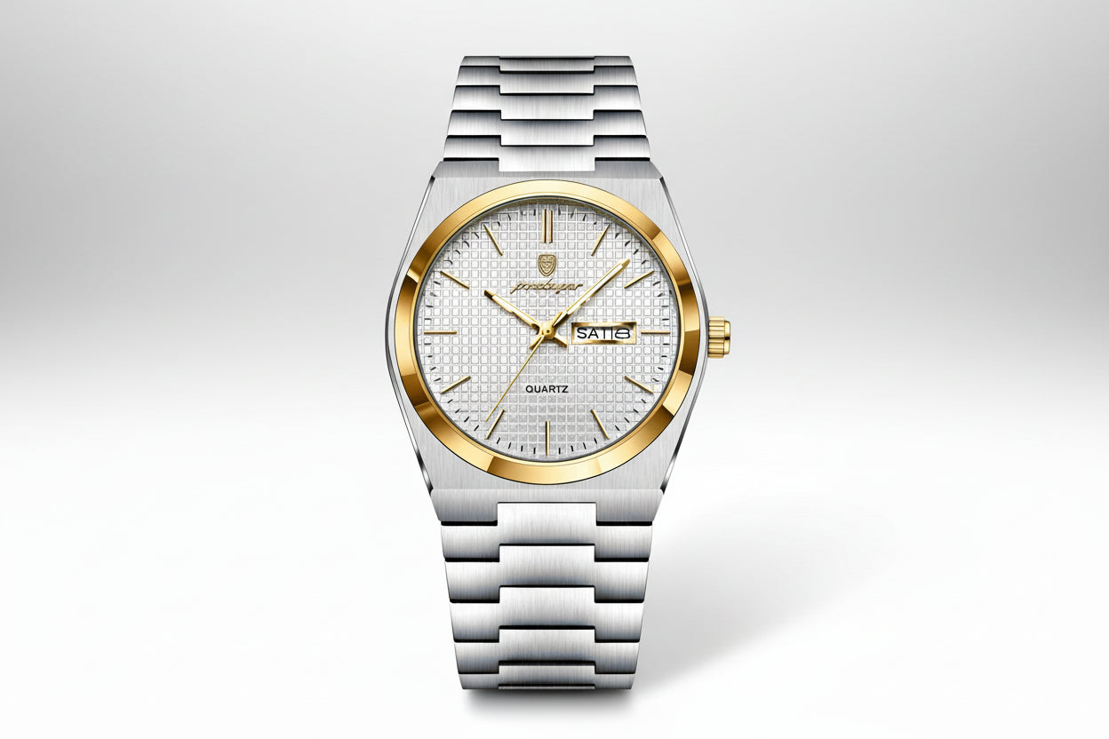 Fashionable Waterproof Calendar Watch with Glow-in-the-Dark Feature