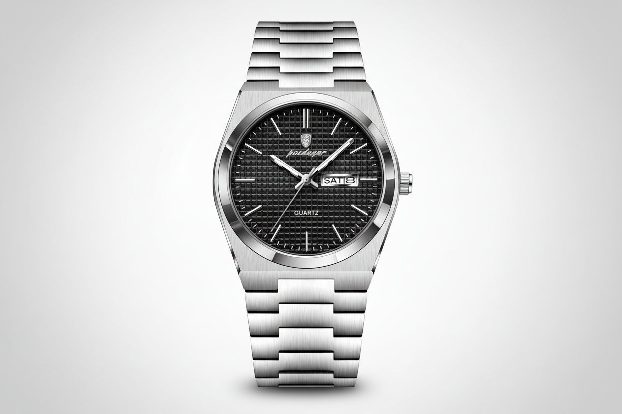 Fashionable Waterproof Calendar Watch with Glow-in-the-Dark Feature