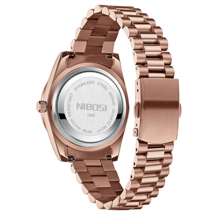 Discover the Elegance of NIBOSI Luxury Men's Watch – Waterproof Miyota Quartz Timepiece with Week Date and Stainless Steel Design