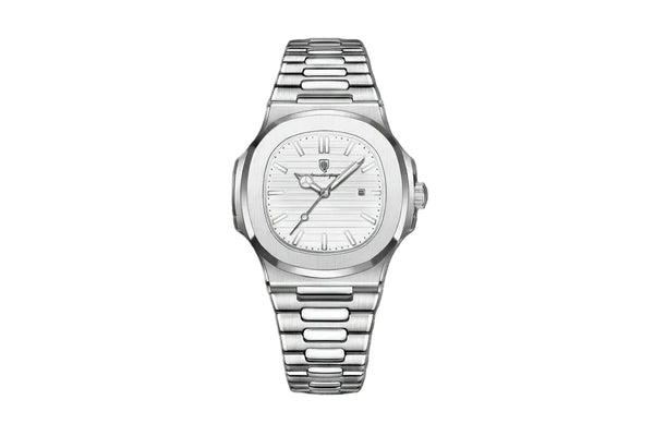 Elevate Your Style with the Square Luxury Men's Waterproof Quartz Wristwatch – Luminous Hands & Stainless Steel Design for Business and Sports