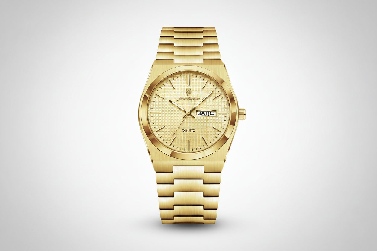 Fashionable Waterproof Calendar Watch with Glow-in-the-Dark Feature