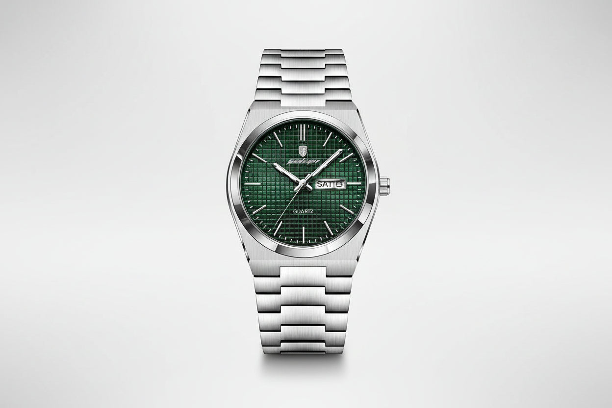 Fashionable Waterproof Calendar Watch with Glow-in-the-Dark Feature